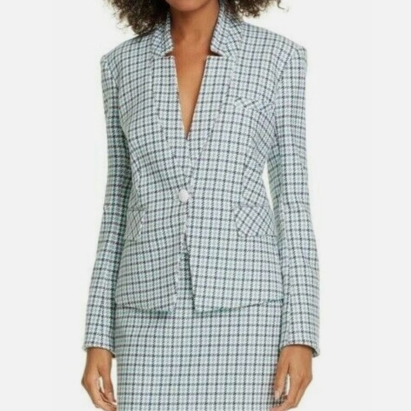 Veronica Beard Farley Dickey Jacket Size 6 Turquoise/Blue Pattern EUC Li… - Picture 16 of 16